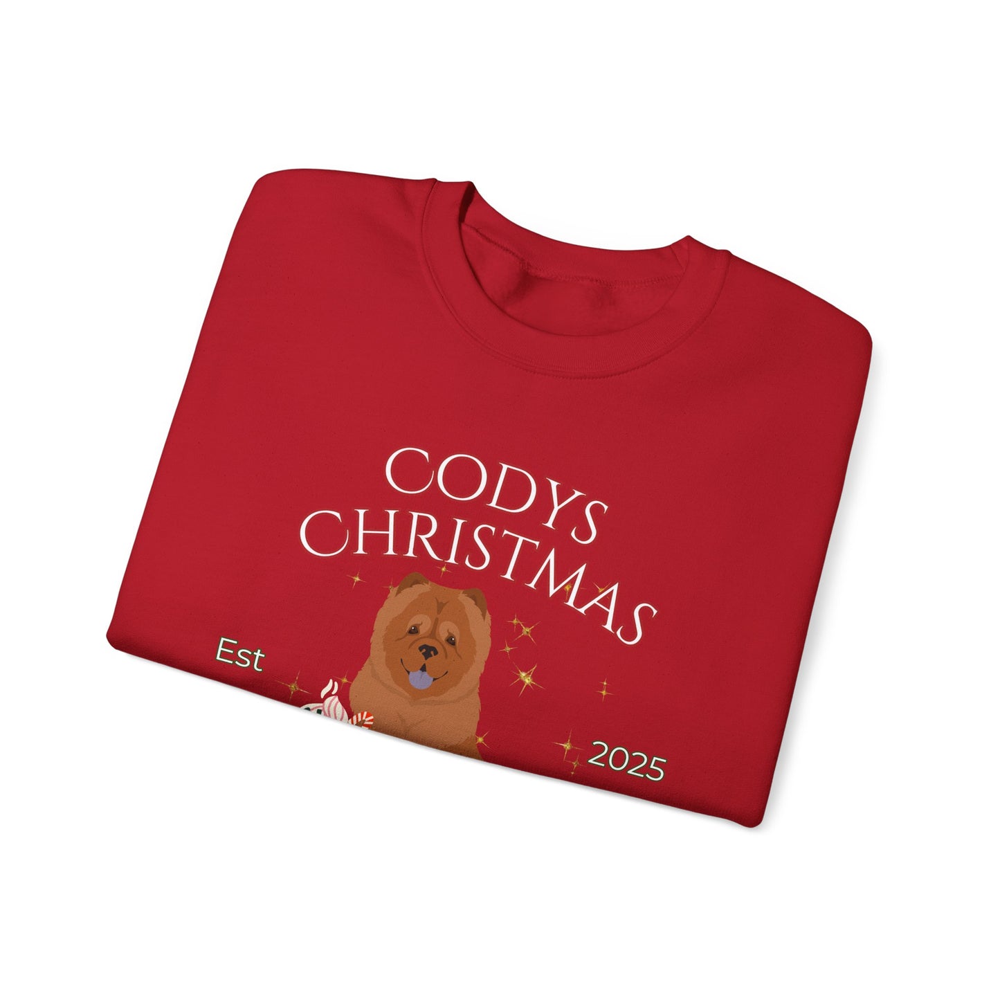 Chow Chow Dog Christmas Social Club Unisex Heavy Blend Crewneck Sweatshirt Custom Name