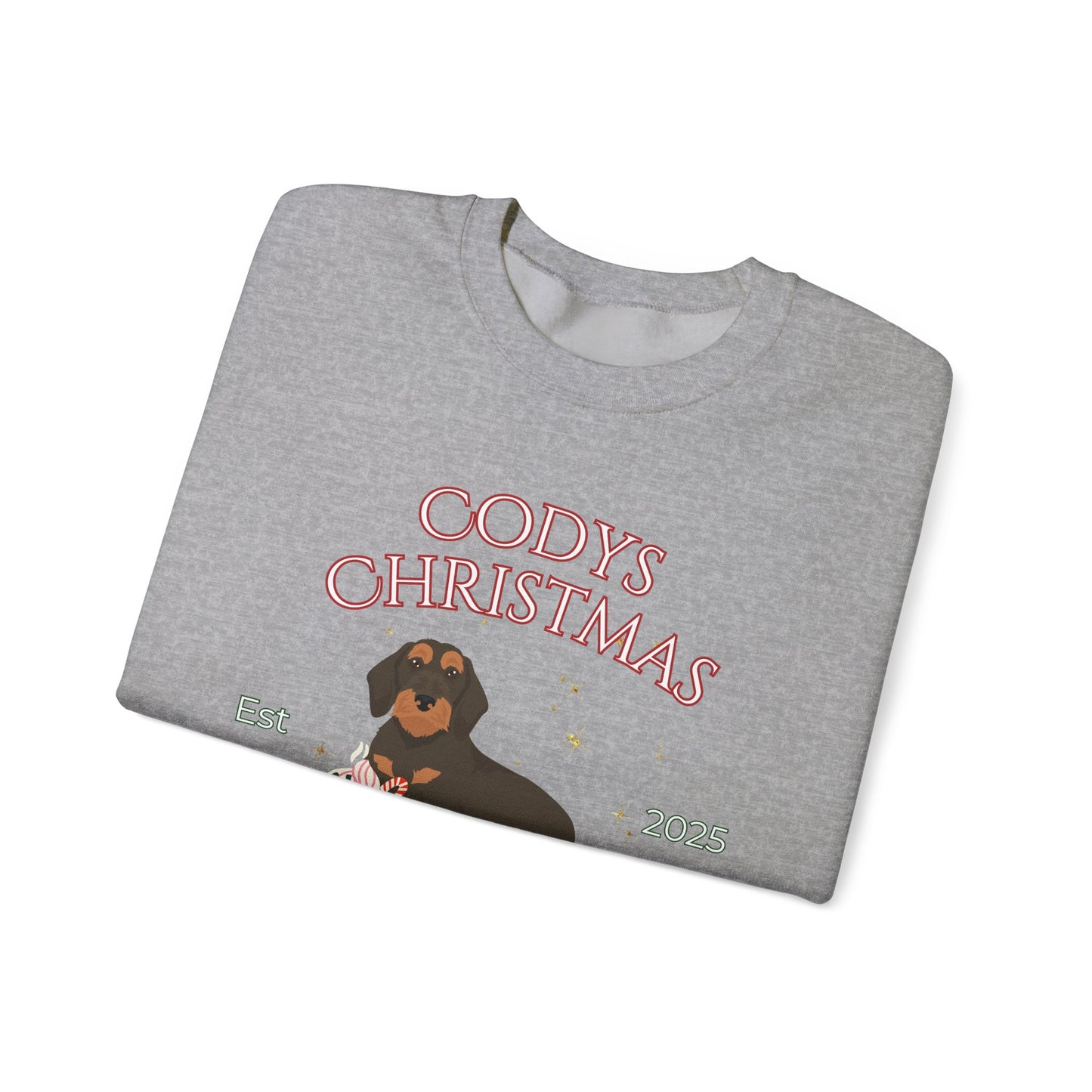 Dachshund Dog Christmas Social Club Unisex Heavy Blend Crewneck Sweatshirt Custom Name