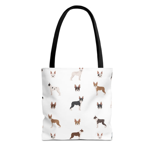 Boston Terrier Dog Tote Bag, Terrier Dog Mom Gift
