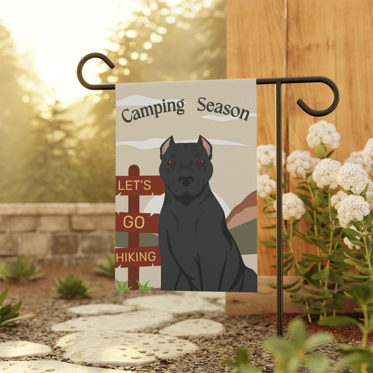 American Staffordshire Terrier Dog Camping Garden Flag