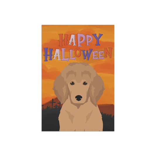 Poodle Dog Halloween Garden Flag