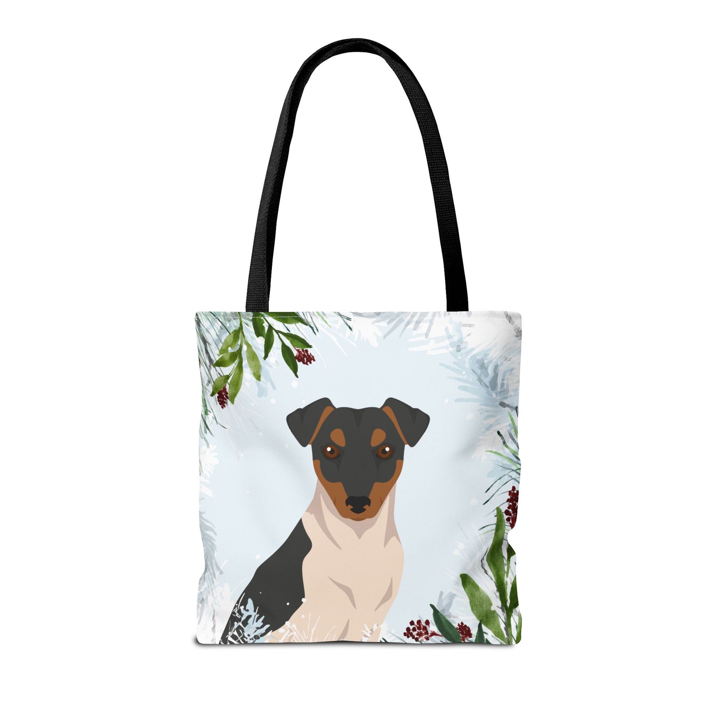 Brazillian Terrier Dog Christmas Holiday Tote Bag 16x16