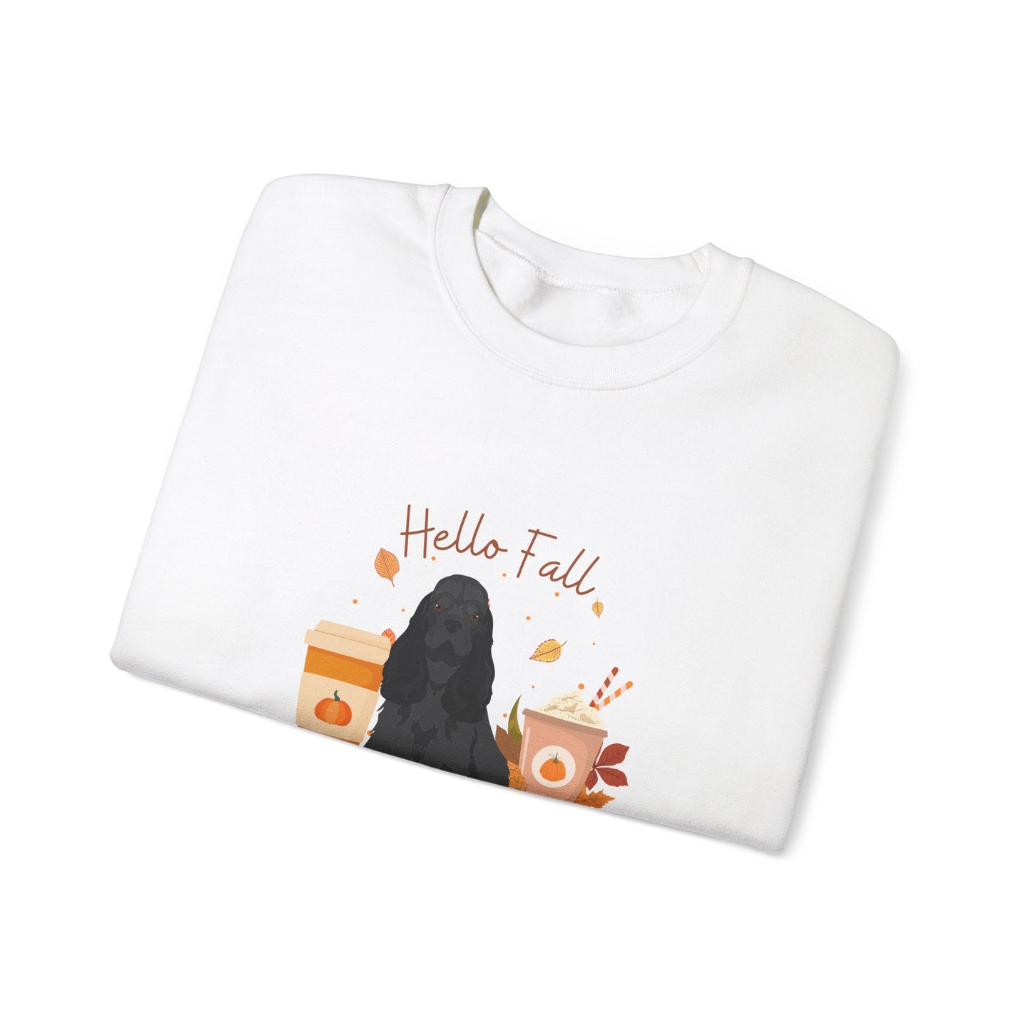 Cocker Spaniel Dog Fall Unisex Heavy Blend Crewneck Sweatshirt