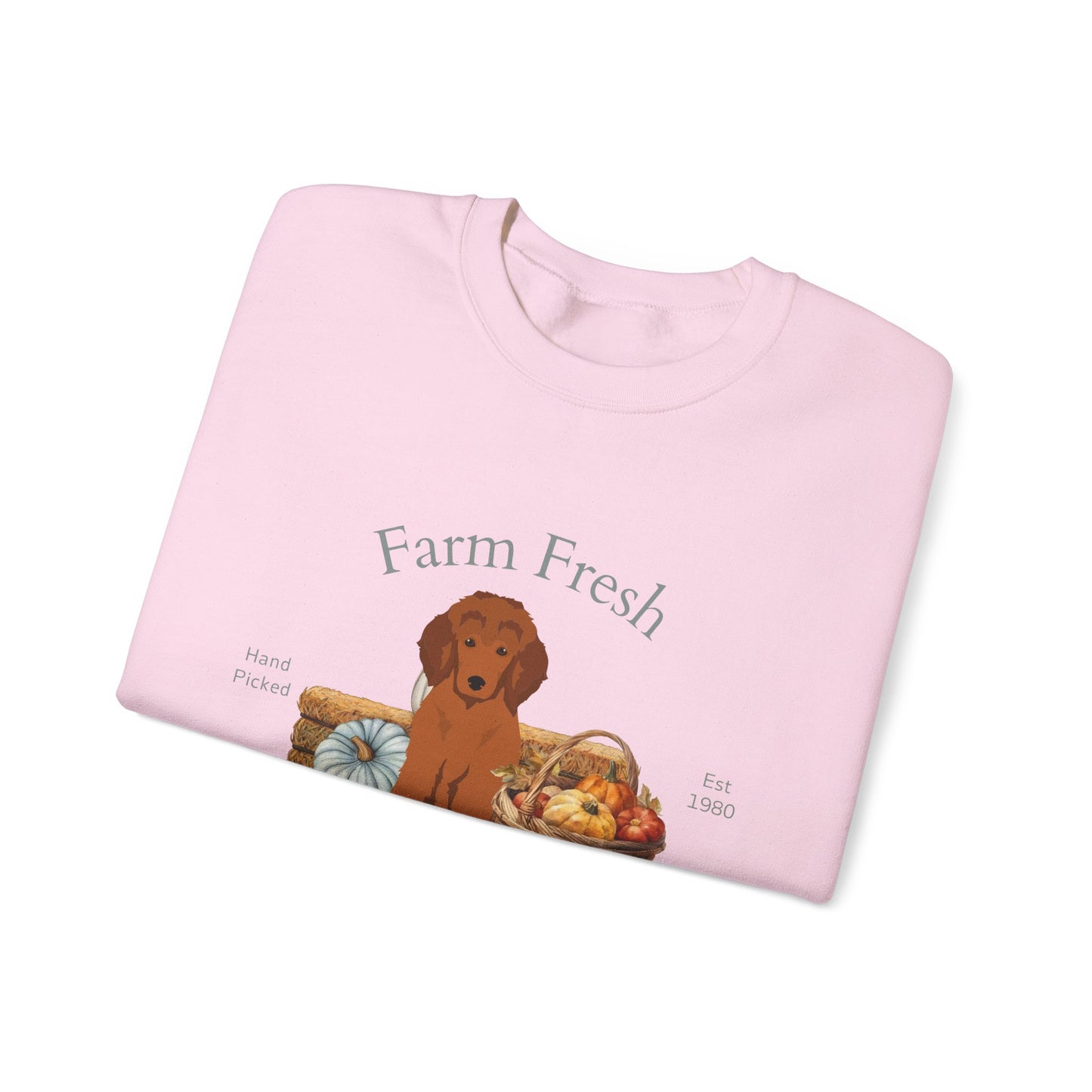Poodle Dog Fall Farm Fresh Unisex Heavy Blend Crewneck Sweatshirt
