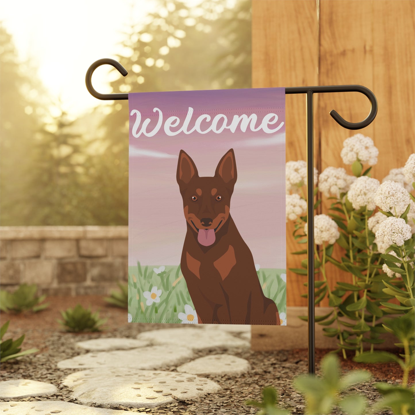 Australian Kelpie Dog Welcome Garden Flag