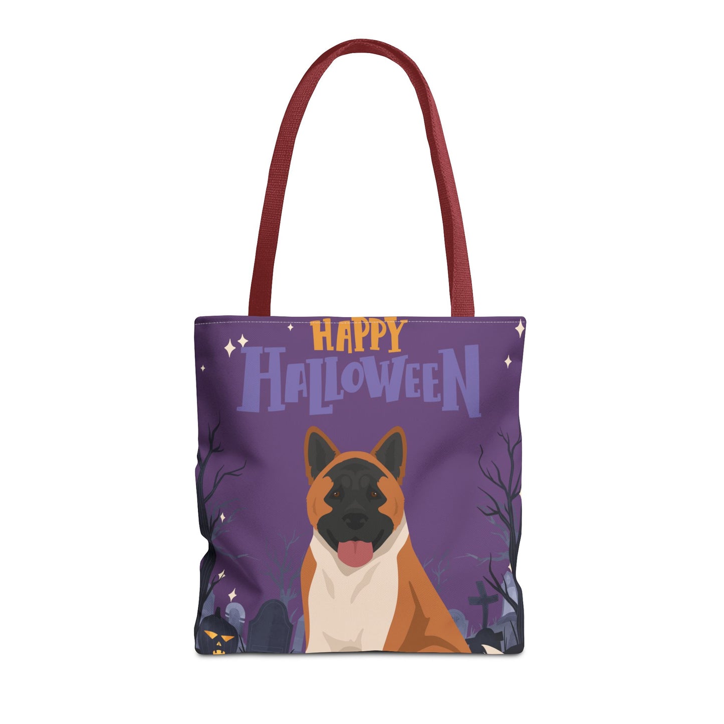 American Akita Dog Happy Halloween Tote Bag 16x16