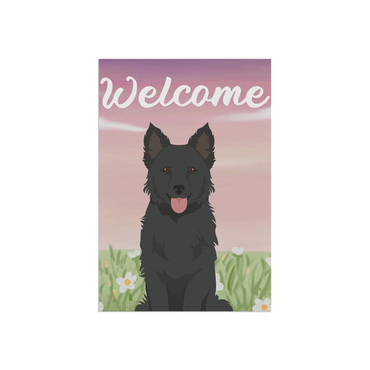 Mudi Dog Welcome Garden Flag