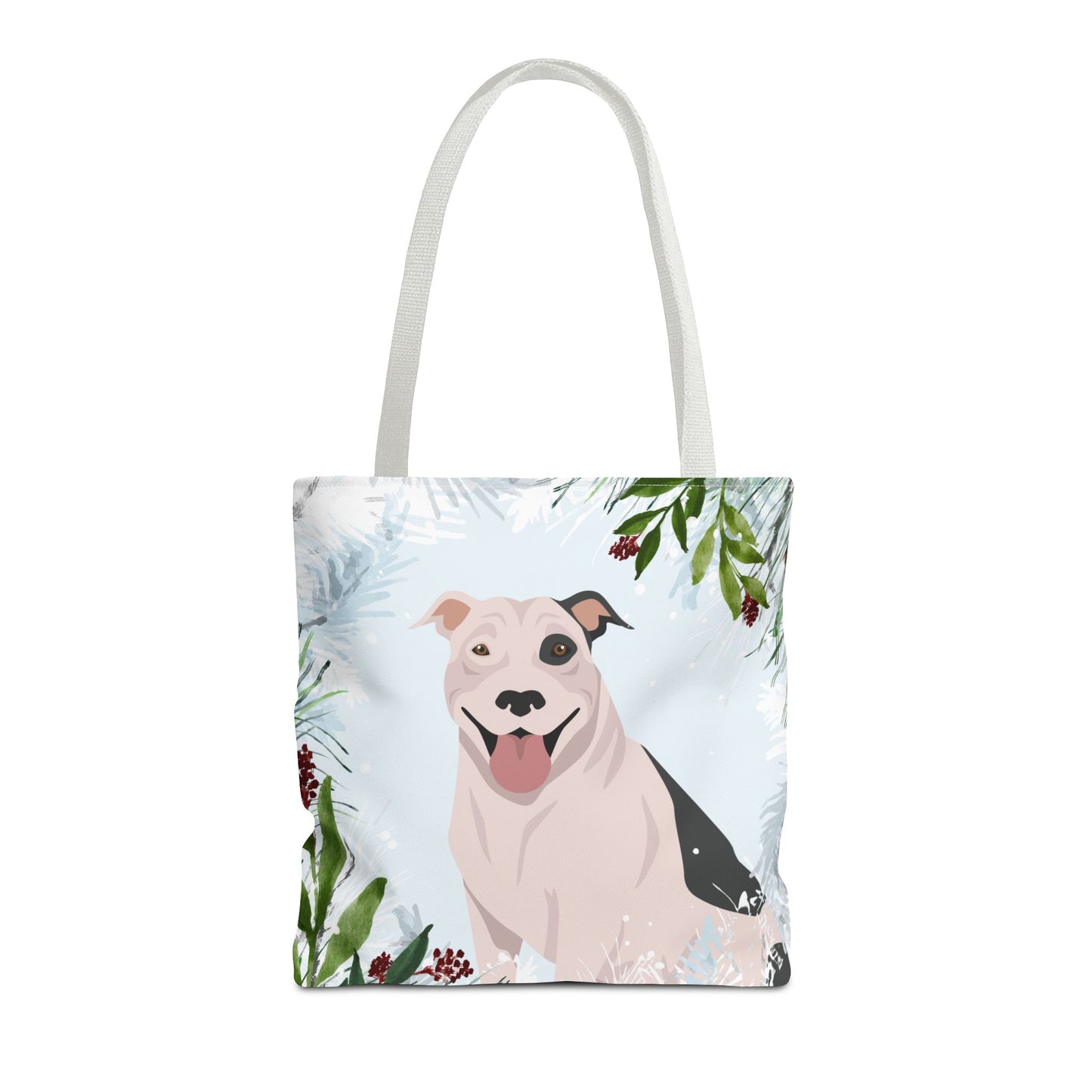 Pit Bull Dog Christmas Holiday Tote Bag 16x16