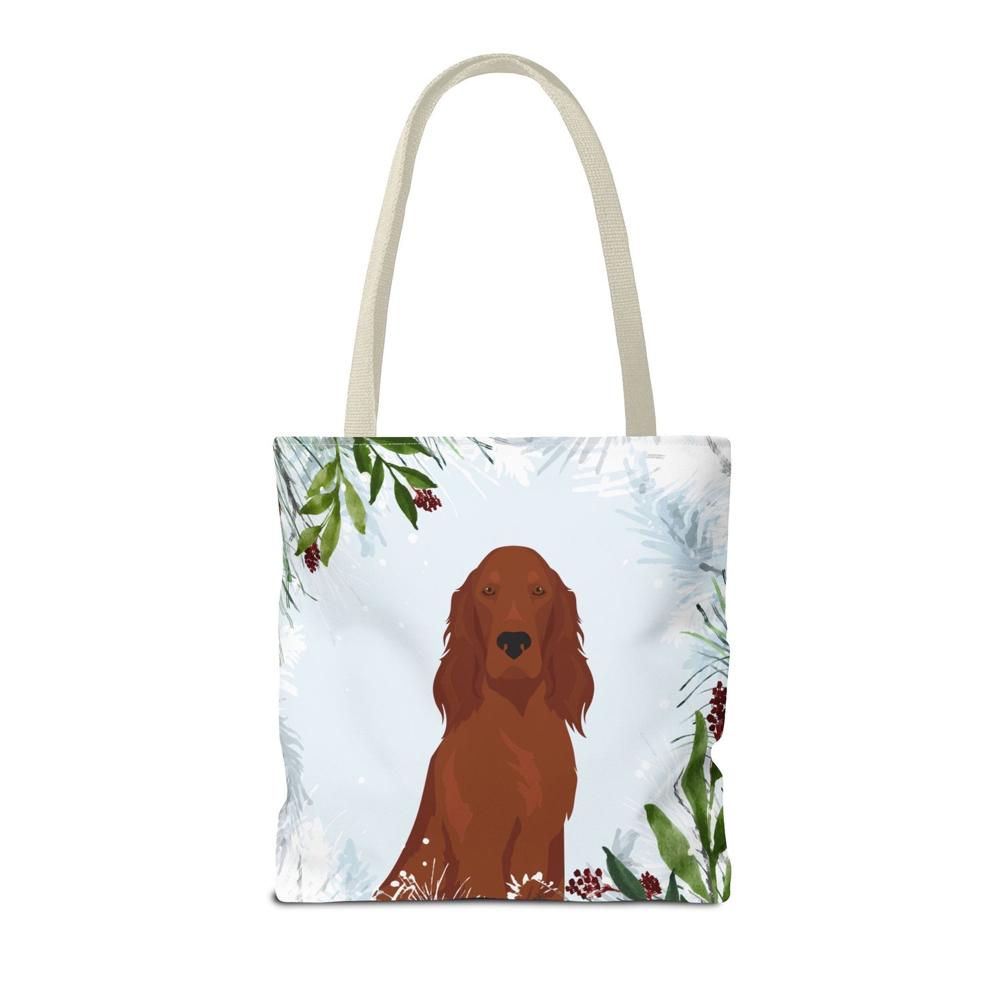 Irish Setter Dog Christmas Holiday Tote Bag 16x16