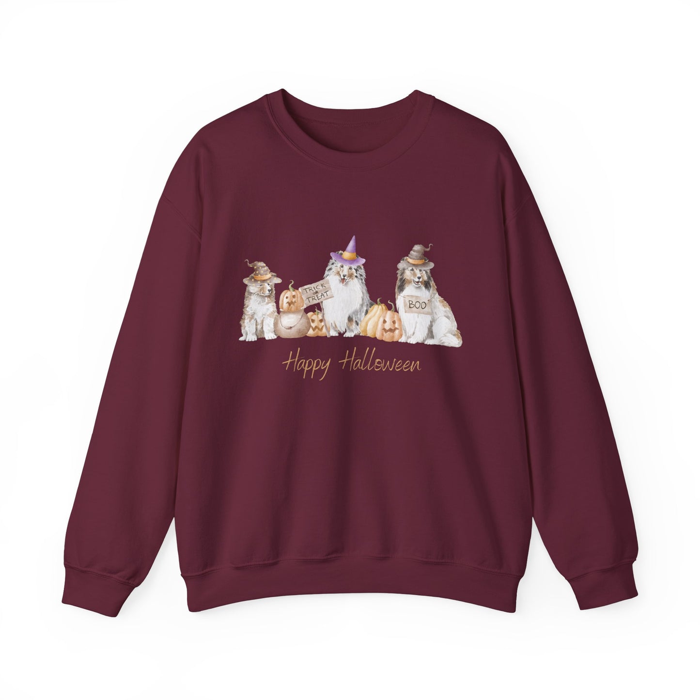 Shetland Sheepdog Dog Halloween Unisex Heavy Blend Crewneck Sweatshirt