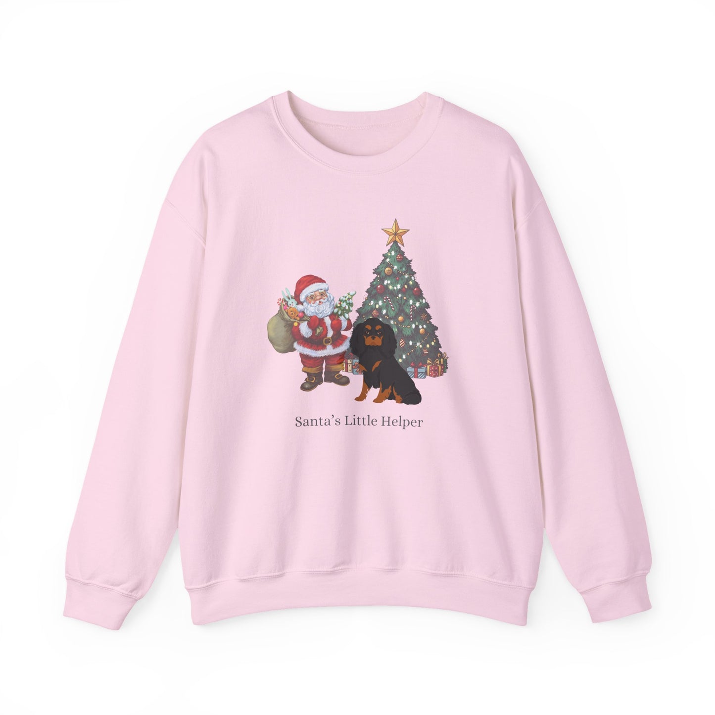 Cavalier King Charles Spaniel Dog Santa's Little Helper Unisex Heavy Blend Crewneck Sweatshirt