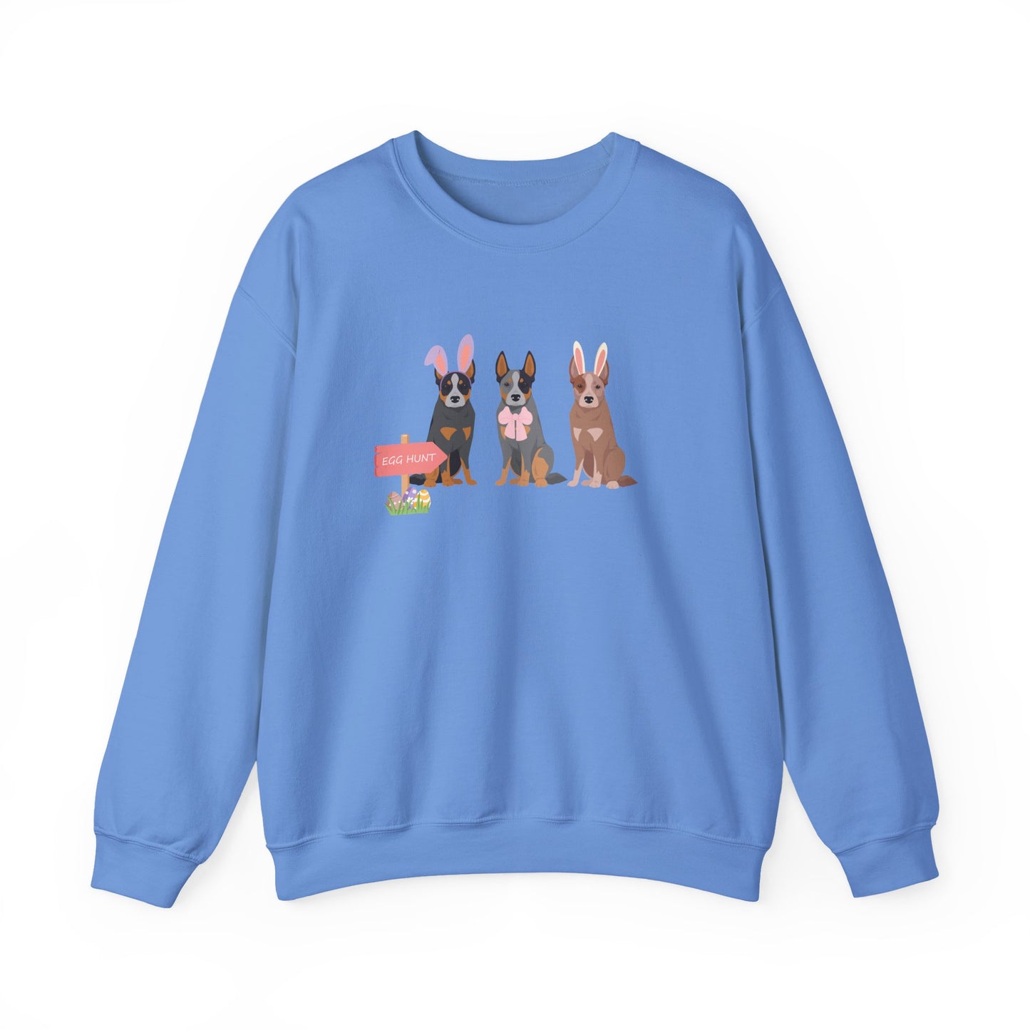 Australian Cattle Dog Dog Easter Unisex Heavy Blend Crewneck Sweatshirt, Easter, Cute Dog Mom Gift