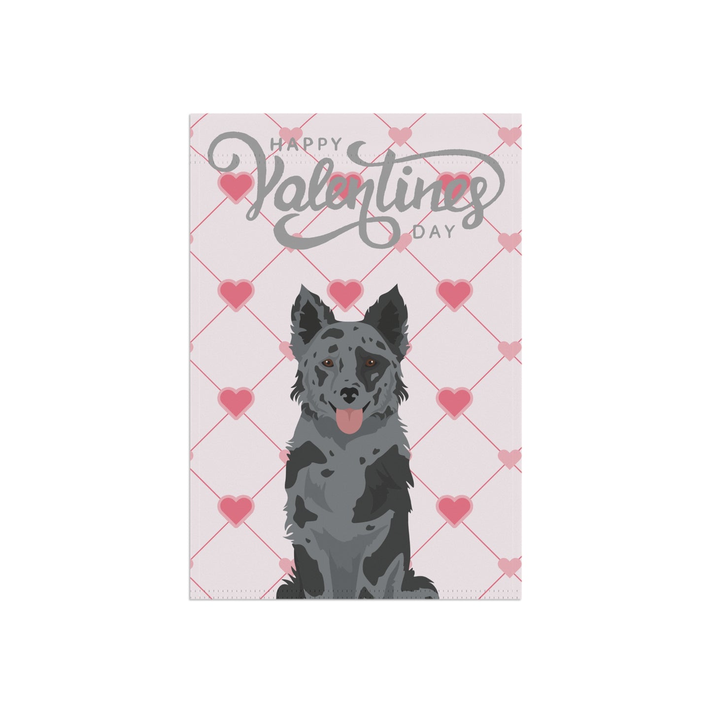 Mudi Dog Valentines Day Garden Flag