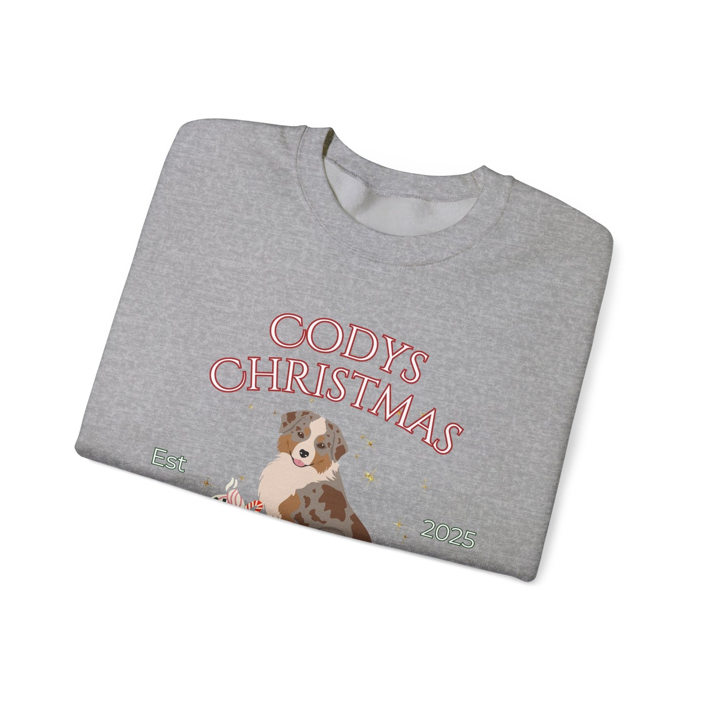 Miniature American Shepherd Dog Christmas Social Club Unisex Heavy Blend Crewneck Sweatshirt Custom Name