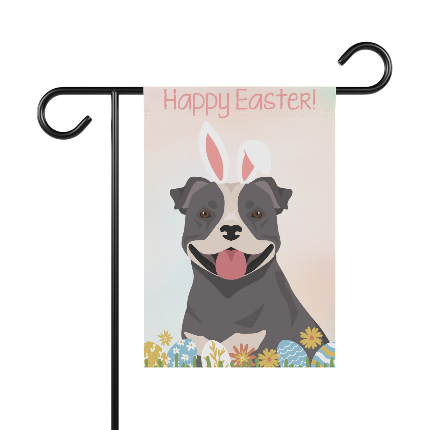Staffordshire Bull Terrier Dog Happy Easter Garden Flag