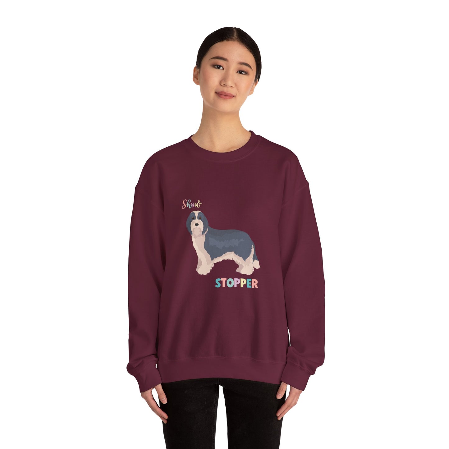 Bearded Collie Dog Unisex Heavy Blend Crewneck Sweatshirt