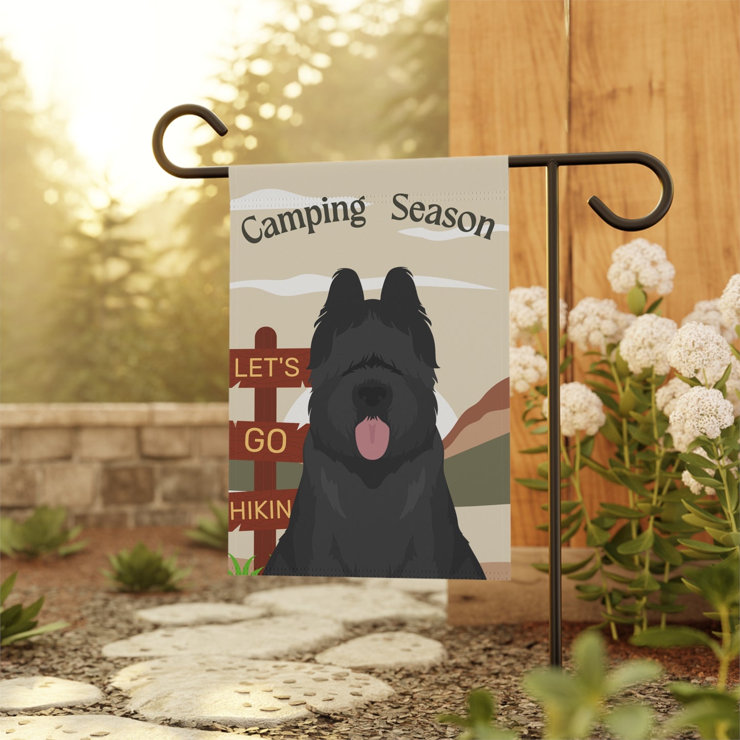Briard Dog Camping Garden Flag