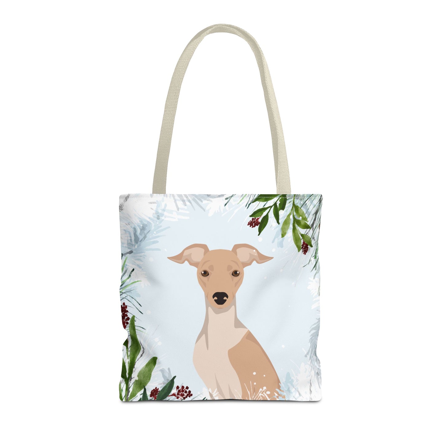 Italian Greyhound Dog Christmas Holiday Tote Bag 16x16