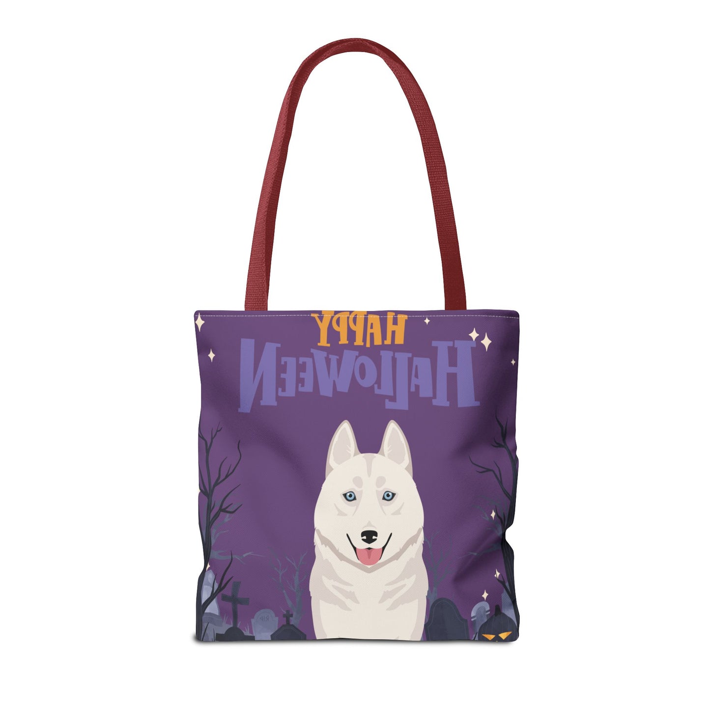 Siberian Husky Dog Happy Halloween Tote Bag 16x16
