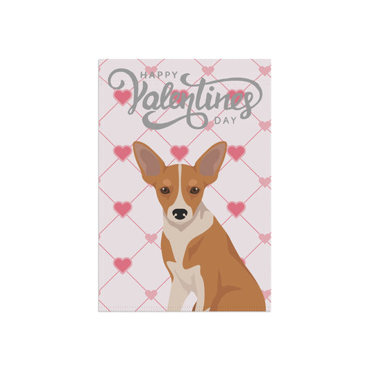 Portuguese Podengo Dog Valentines Day Garden Flag