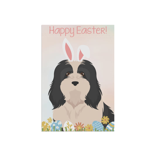 Havanese Dog Happy Easter Garden Flag