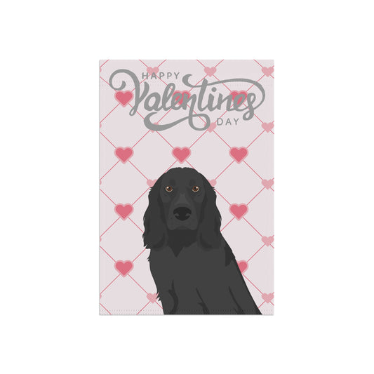 Russian Spaniel Dog Valentines Day Garden Flag