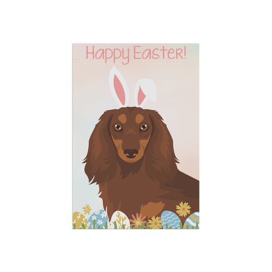 Dachshund Dog Happy Easter Garden Flag