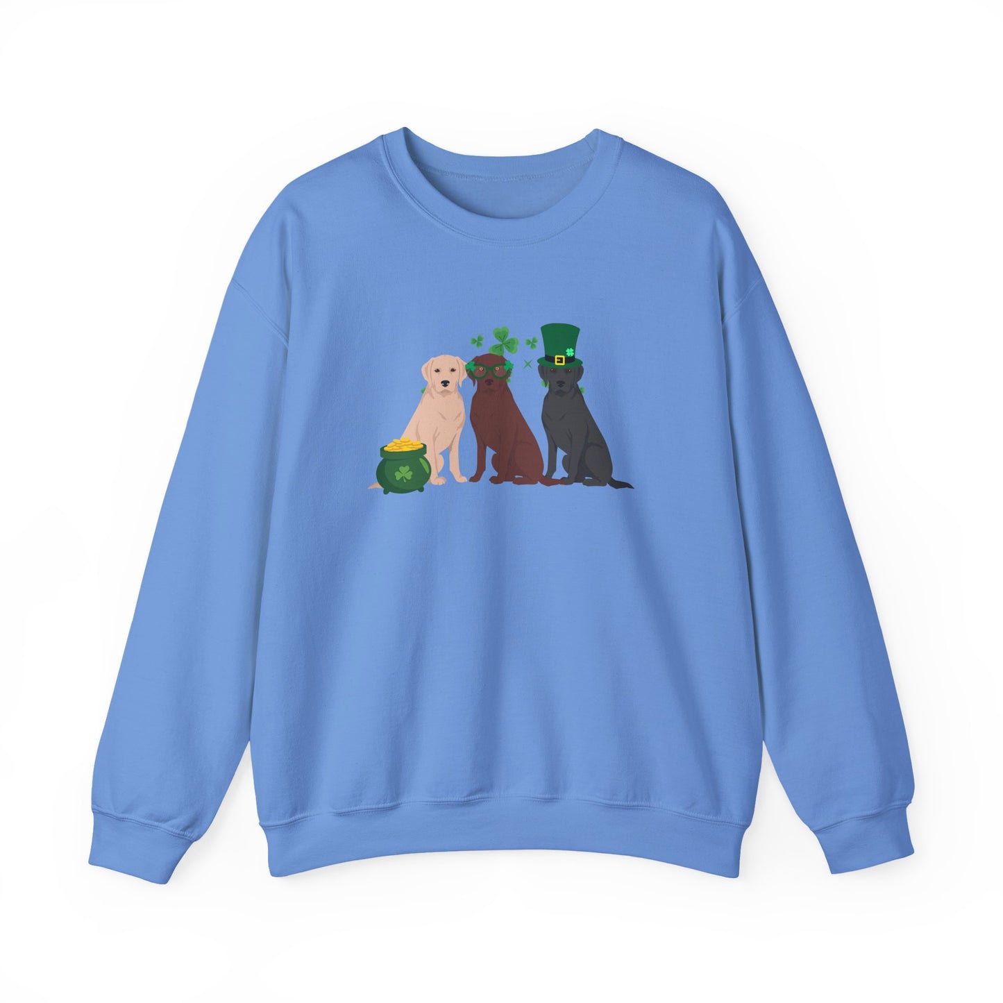 Labrador Retriever Dog St Patricks Day Unisex Heavy Blend Crewneck Sweatshirt, St Pattys day, Cute Dog Mom Gift