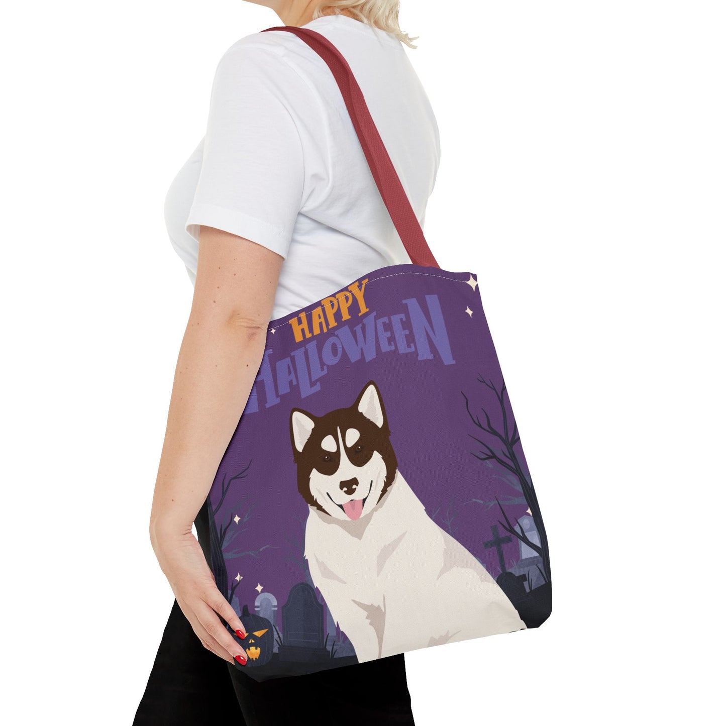 Canadian Inuit Dog Dog Happy Halloween Tote Bag 16x16