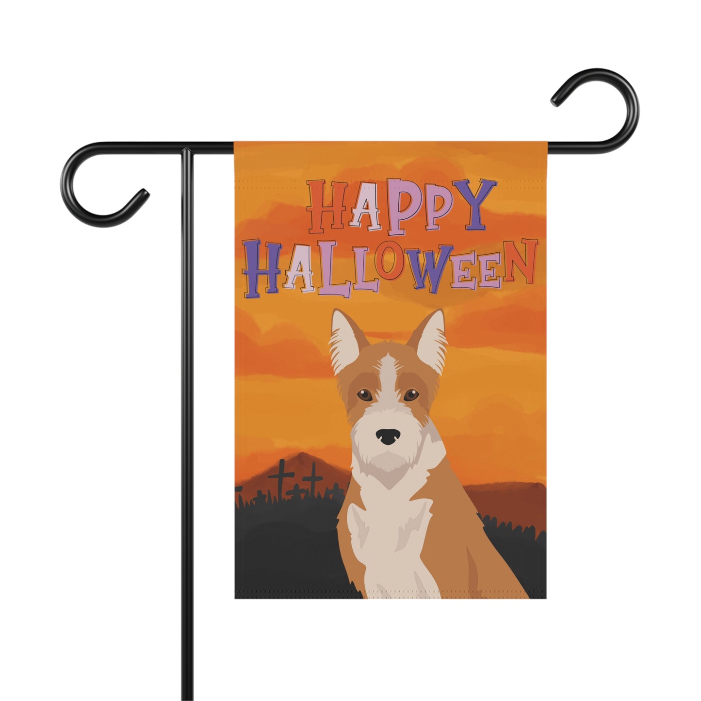 Portuguese podengo Dog Halloween Garden Flag