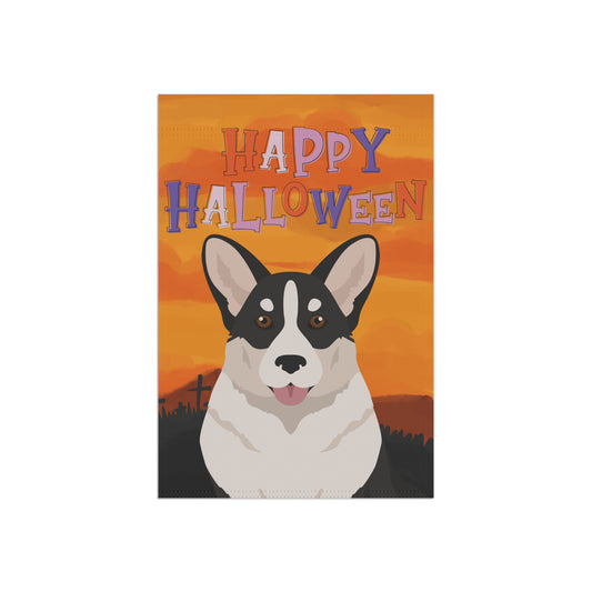 Cardigan Welsh Corgi Dog Halloween Garden Flag