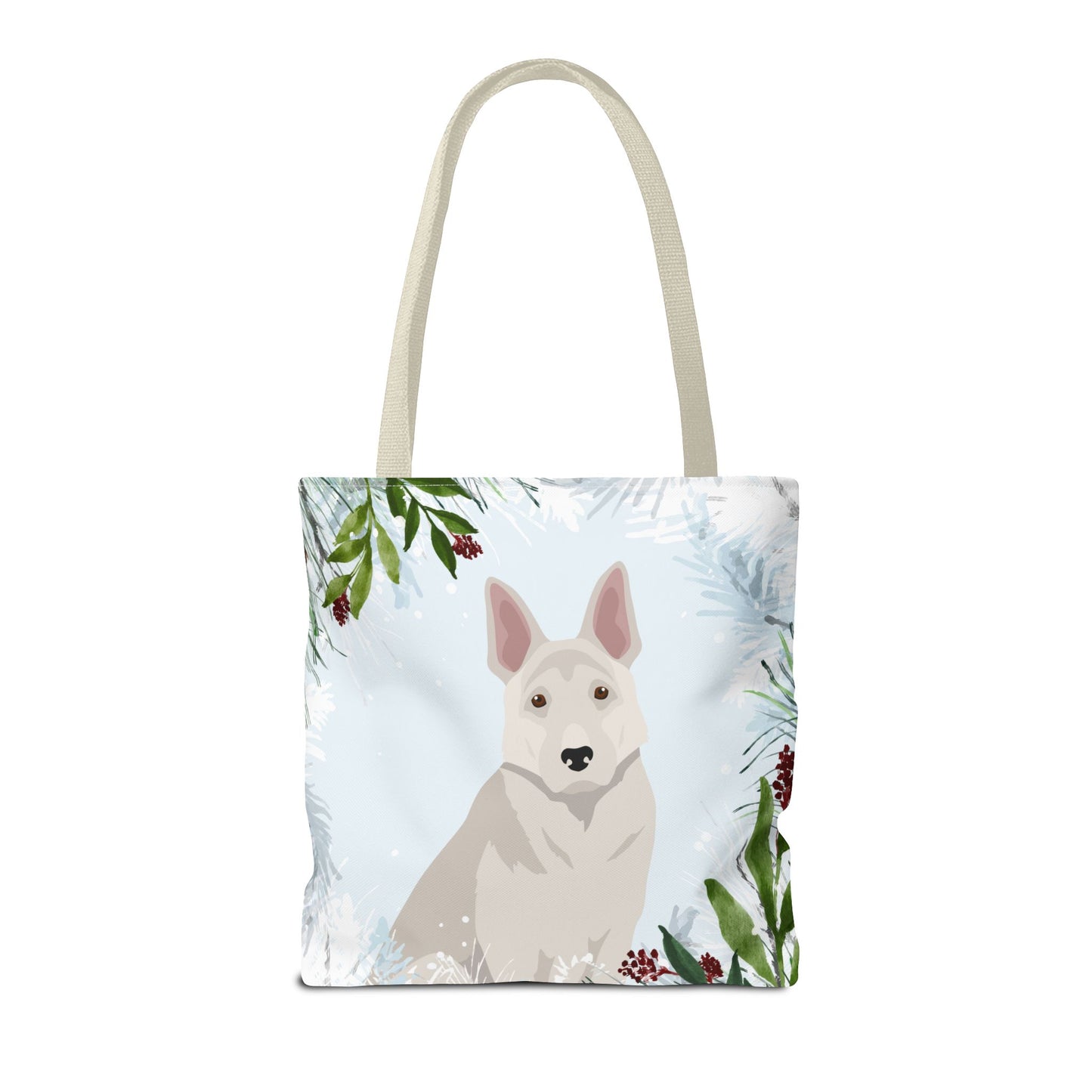 German Shepherd Dog Christmas Holiday Tote Bag 16x16