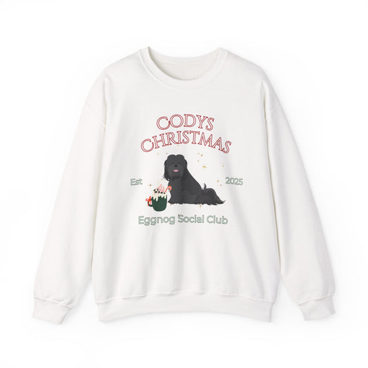 Lhasa Apso Dog Christmas Social Club Unisex Heavy Blend Crewneck Sweatshirt Custom Name