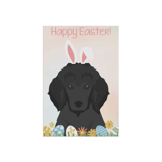 Poodle Dog Happy Easter Garden Flag