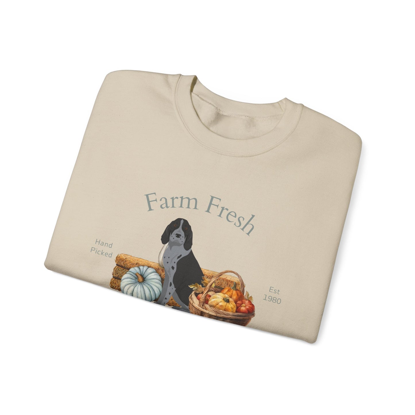 American English Coonhound Dog Fall Farm Fresh Unisex Heavy Blend Crewneck Sweatshirt
