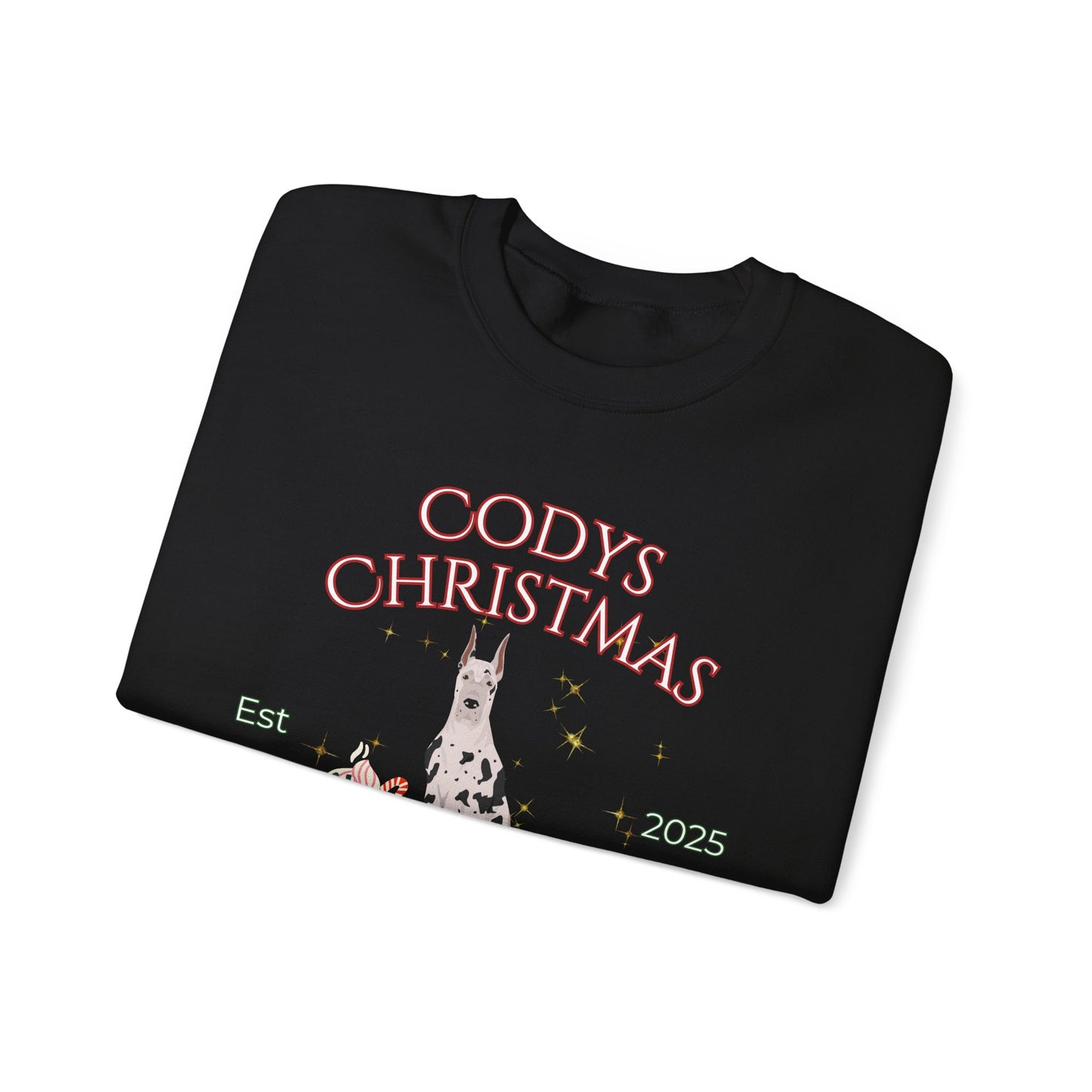 Great Dane Dog Christmas Social Club Unisex Heavy Blend Crewneck Sweatshirt Custom Name