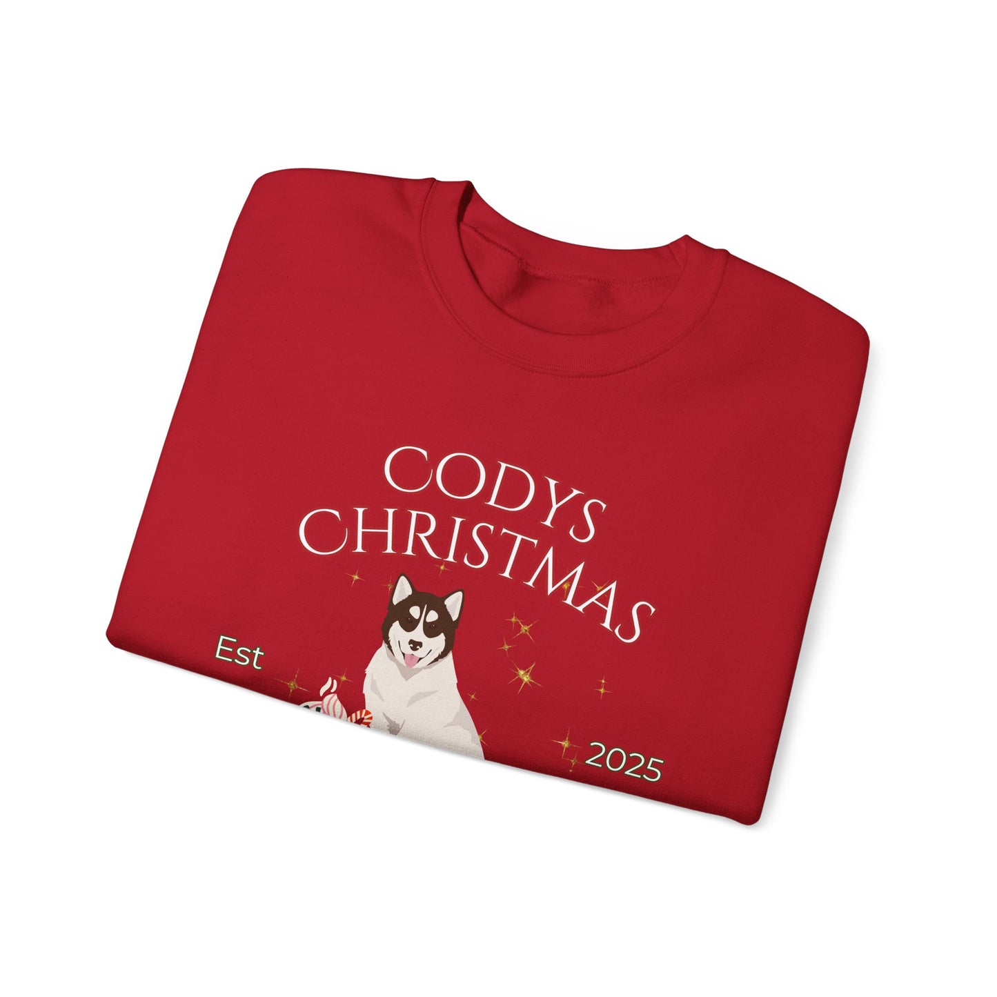 Canadian Inuit Dog Dog Christmas Social Club Unisex Heavy Blend Crewneck Sweatshirt Custom Name