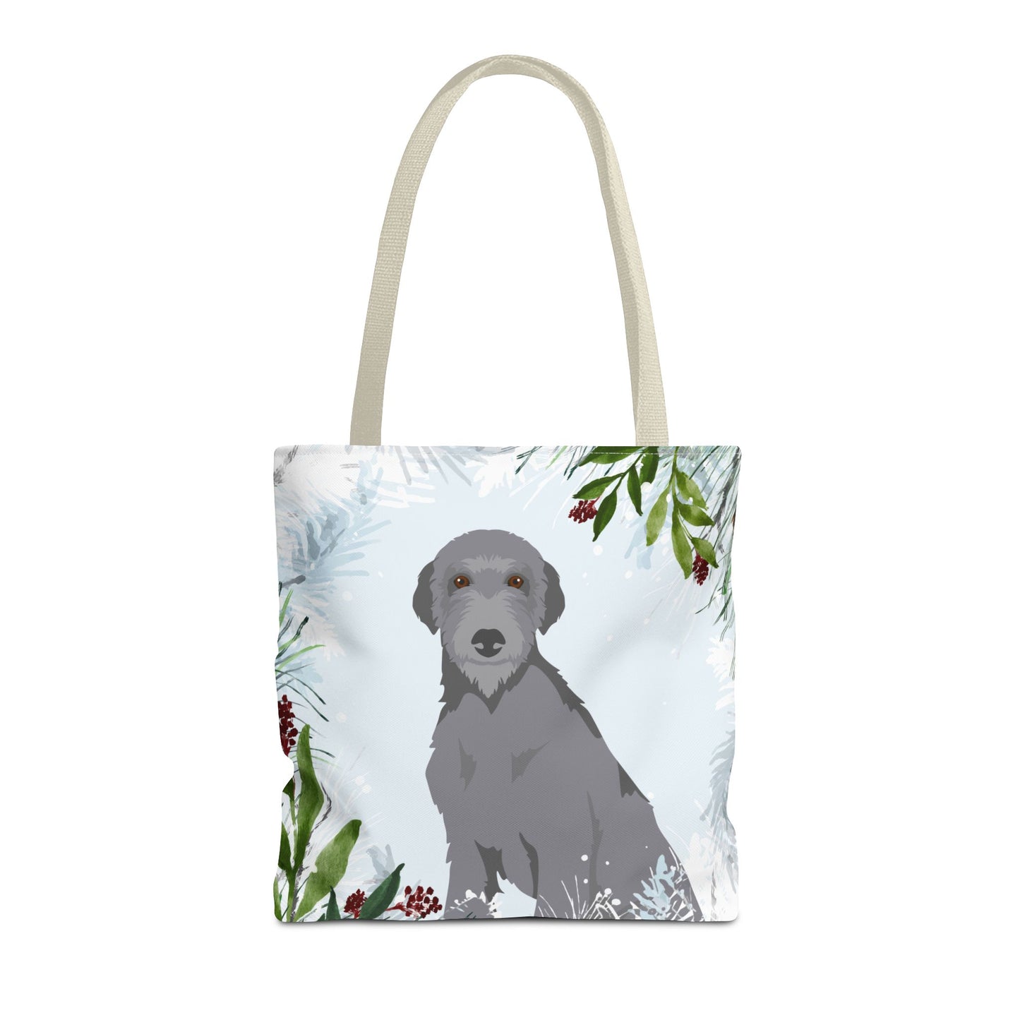 Scottish Deerhound Dog Christmas Holiday Tote Bag 16x16