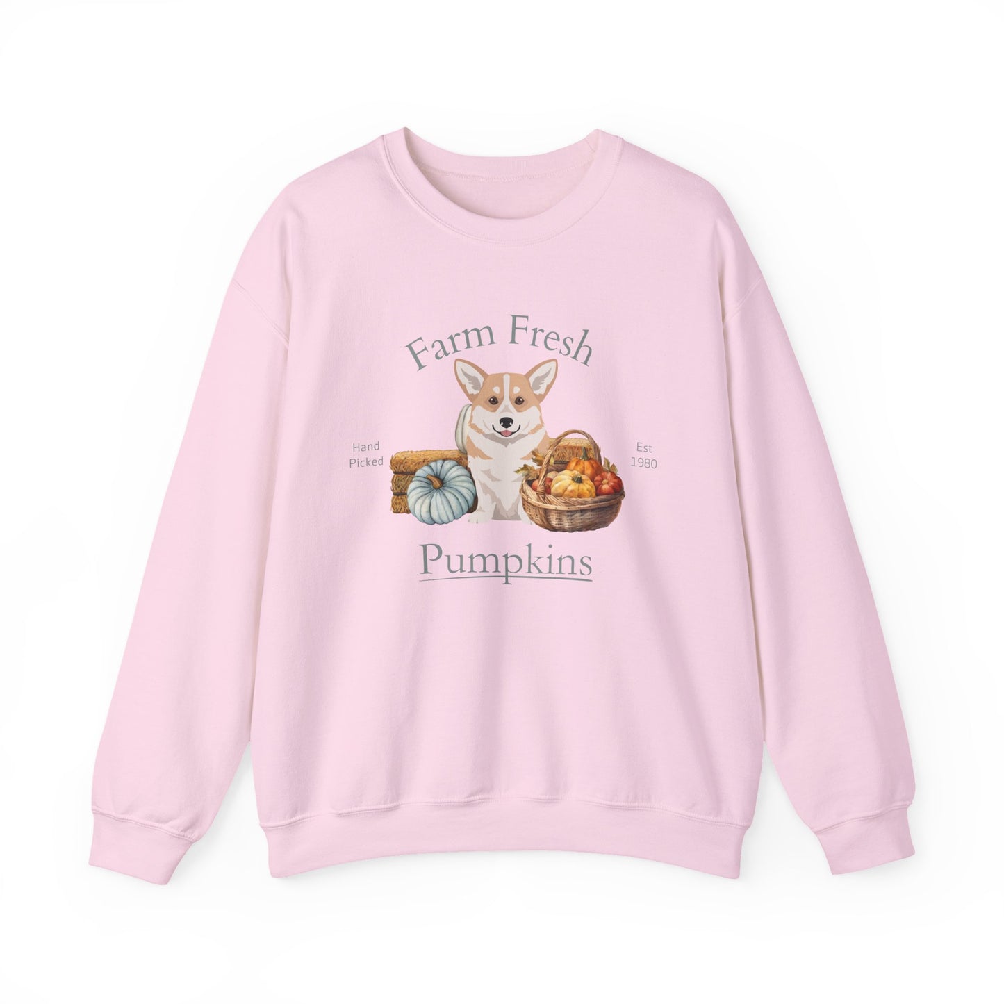 Pembroke Welsh Corgi Dog Fall Farm Fresh Unisex Heavy Blend Crewneck Sweatshirt