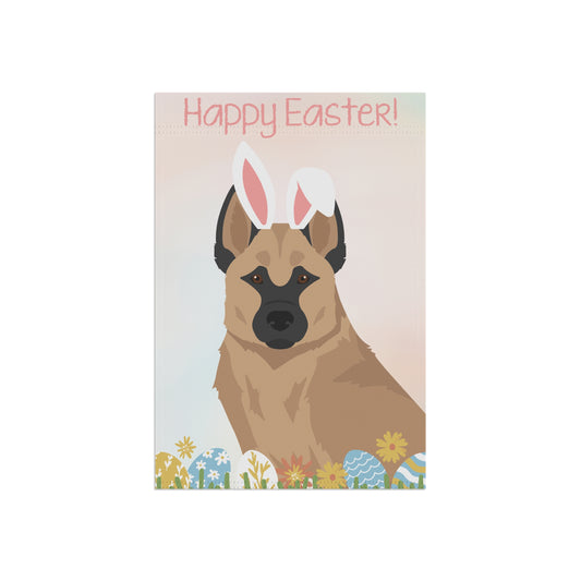 Hallefors Elkhound Dog Happy Easter Garden Flag