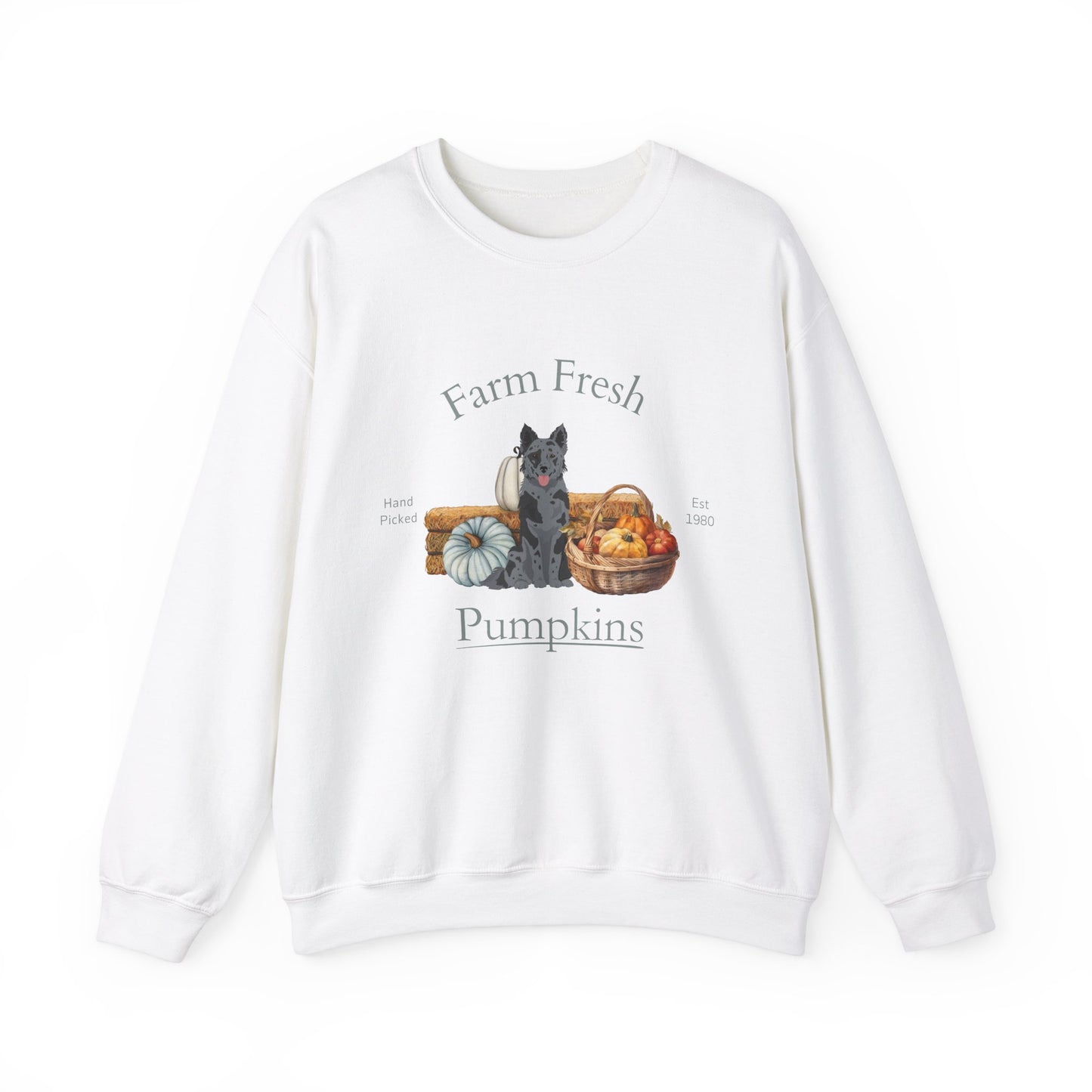 Hungarian Mudi Dog Fall Halloween Unisex Heavy Blend Crewneck Sweatshirt