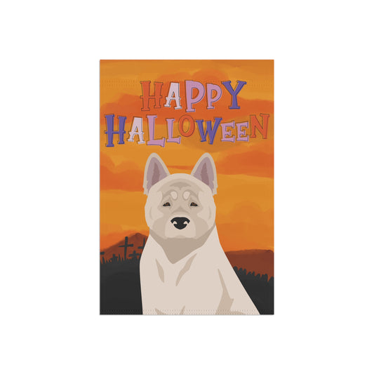 American Akita Dog Halloween Garden Flag