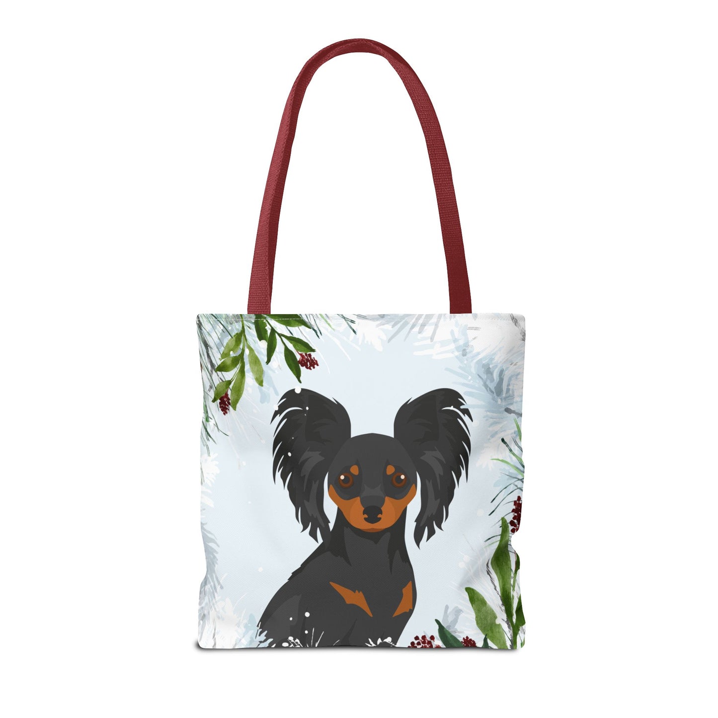 Russian Toy Terrier Dog Christmas Holiday Tote Bag 16x16