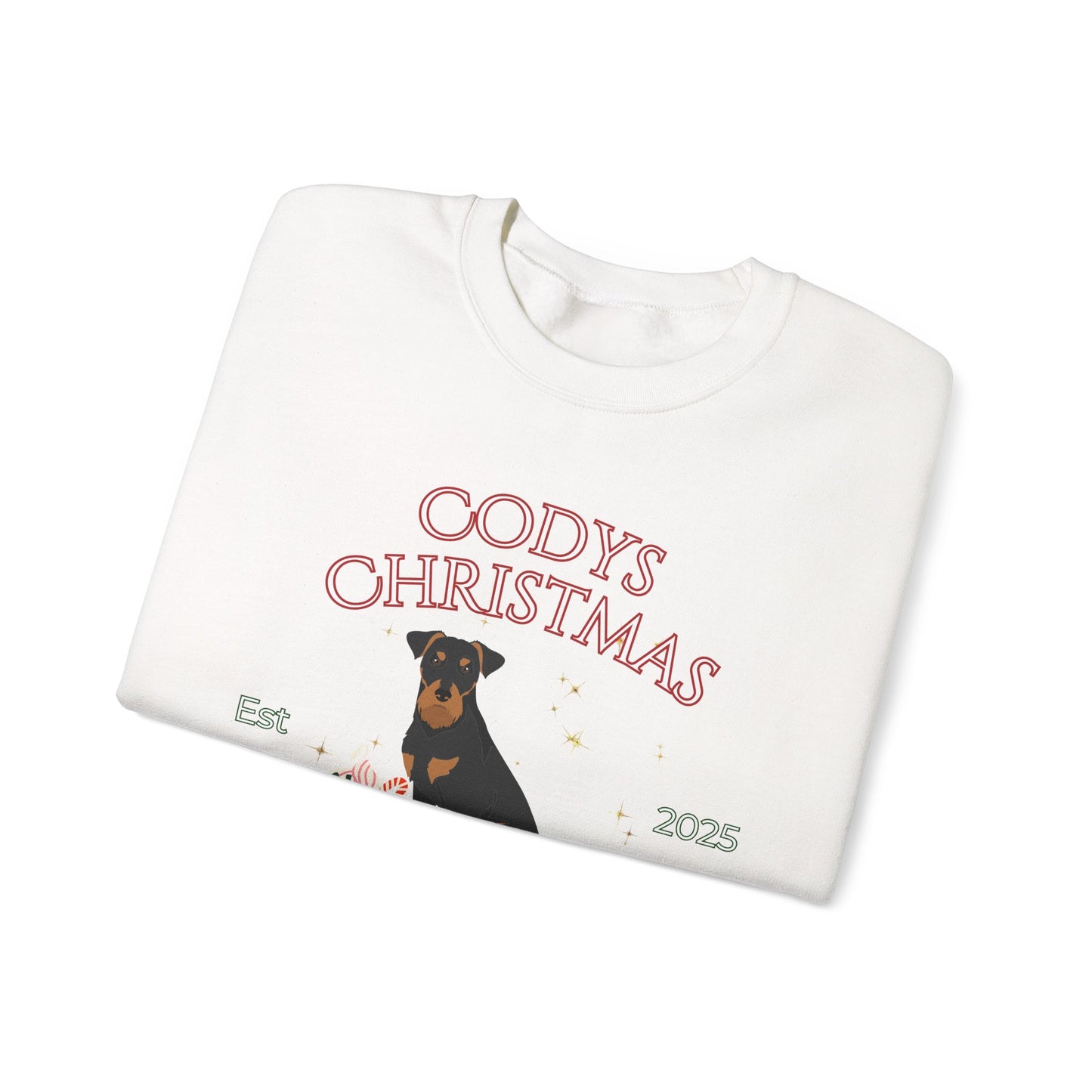 Jadgterrier Dog Christmas Social Club Unisex Heavy Blend Crewneck Sweatshirt Custom Name