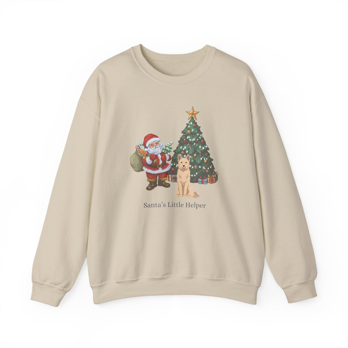 Mudi Dog Santa's Little Helper Unisex Heavy Blend Crewneck Sweatshirt