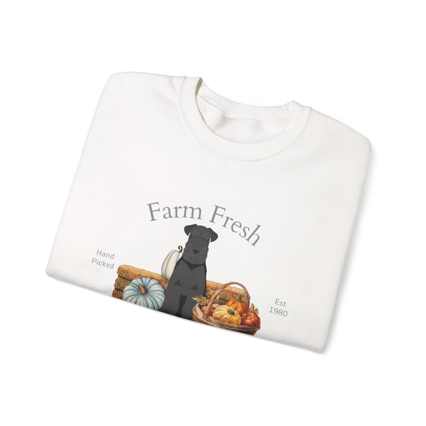 Schnauzer Dog Fall Farm Fresh Unisex Heavy Blend Crewneck Sweatshirt