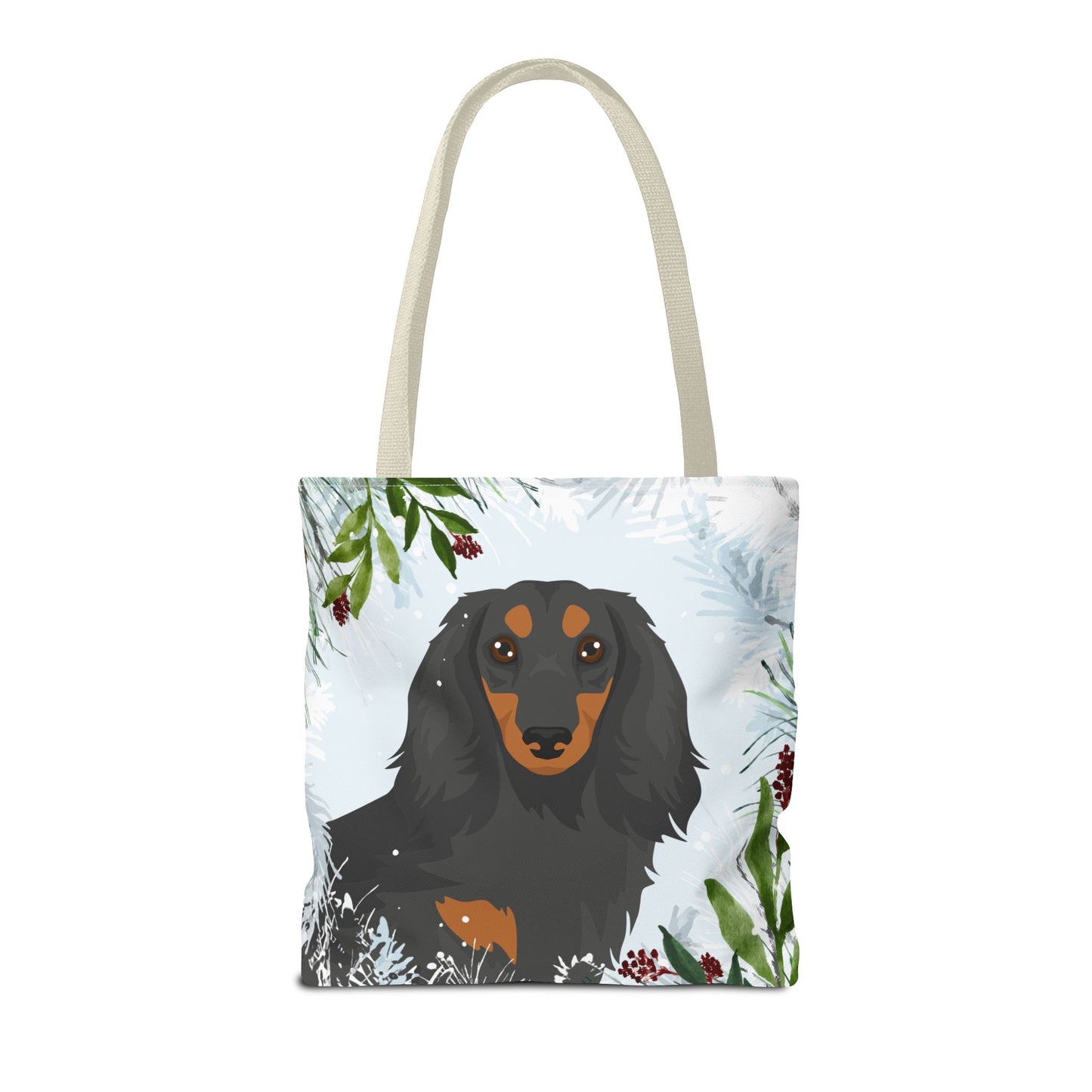 Dachshund Dog Christmas Holiday Tote Bag 16x16