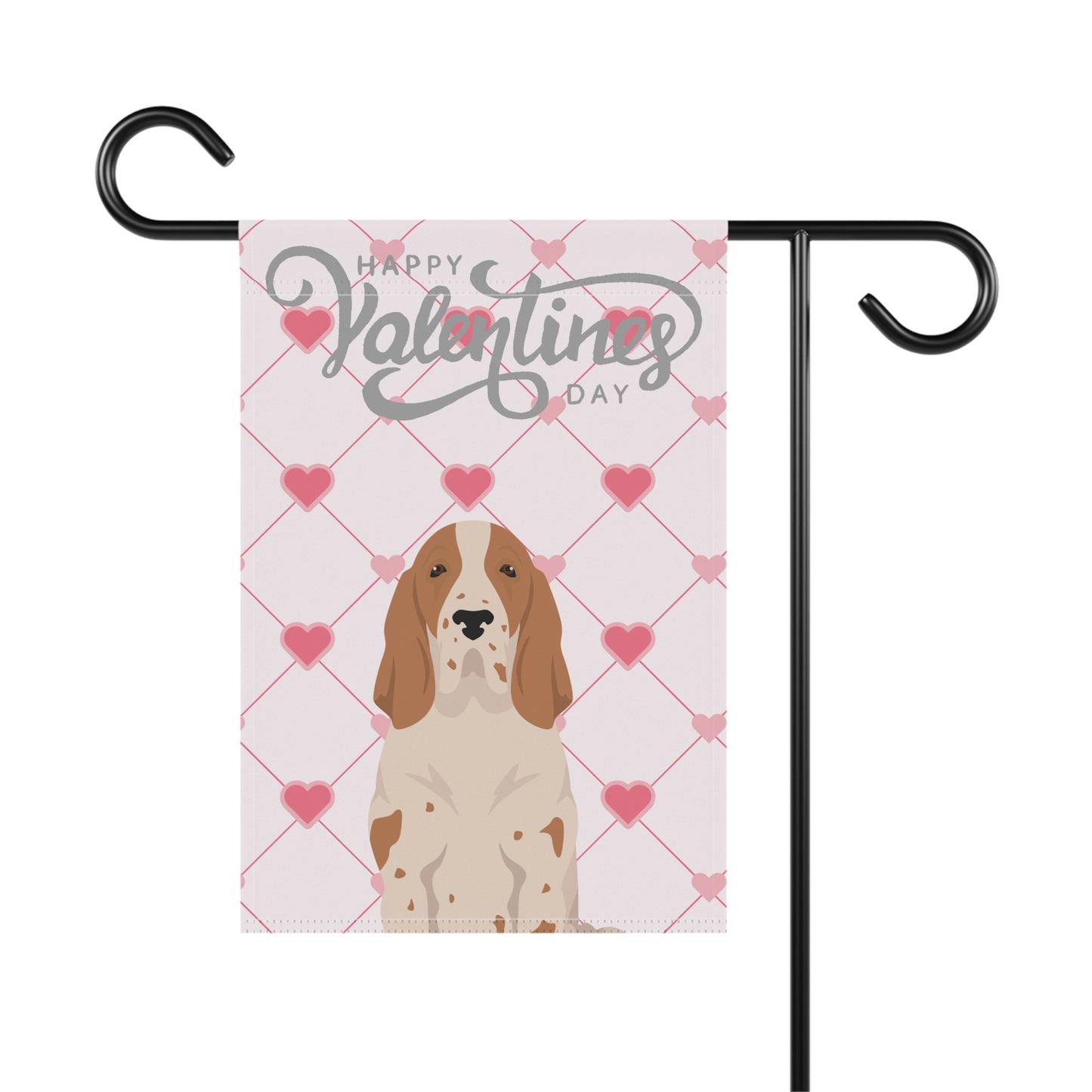 Bracco Italiano Dog Valentines Day Garden Flag