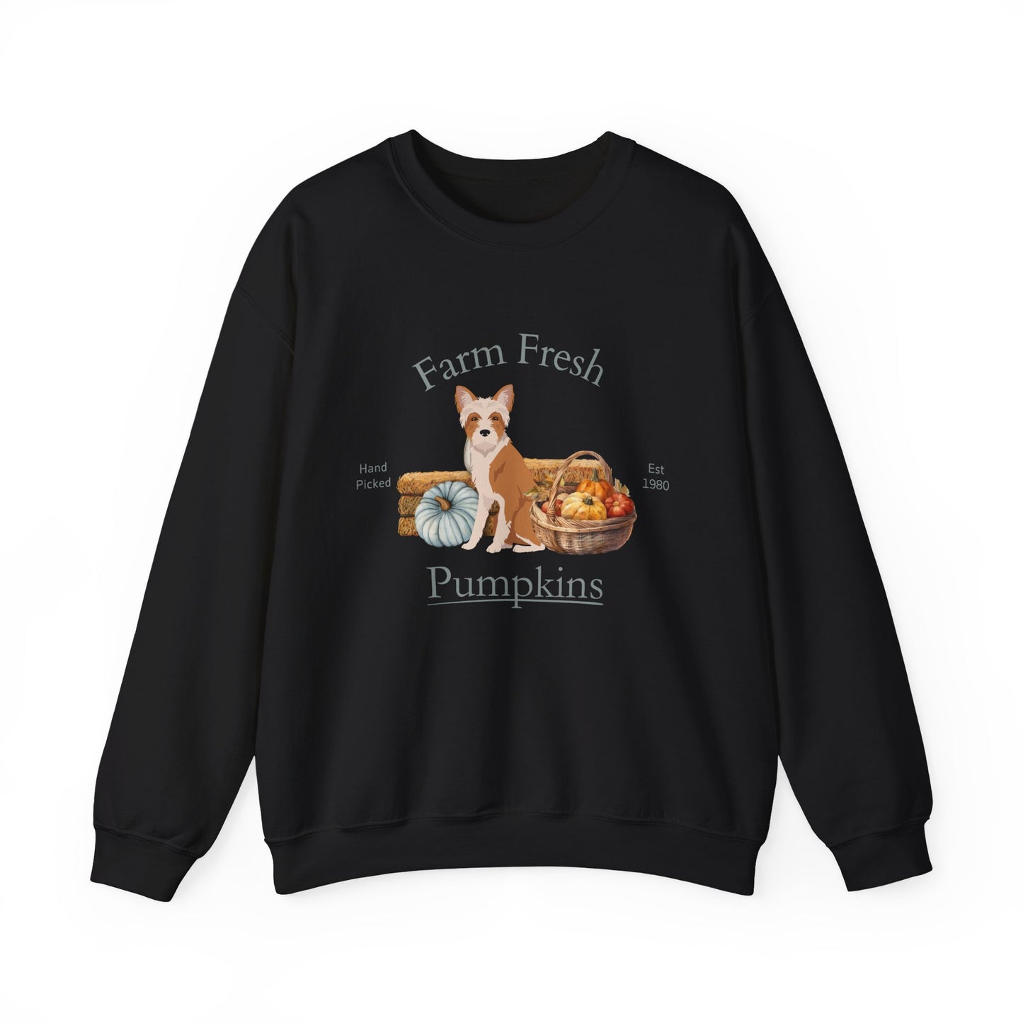 Portuguese Podengo Dog Fall Farm Fresh Unisex Heavy Blend Crewneck Sweatshirt