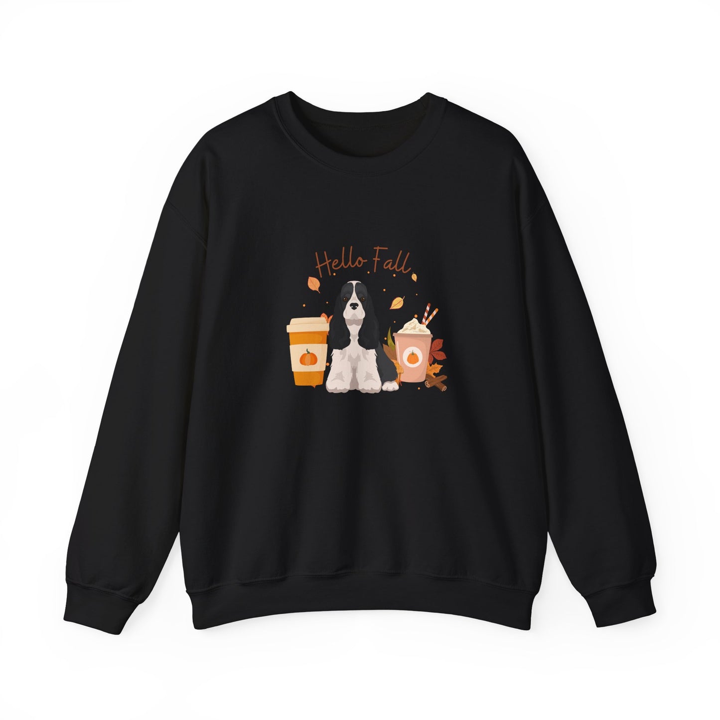 Cocker Spaniel Dog Fall Unisex Heavy Blend Crewneck Sweatshirt